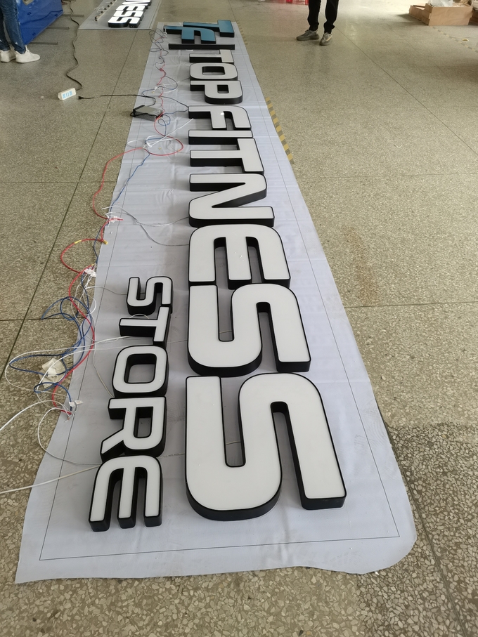 Custom Acrylic 3D LED Lighted Letter Signs UL RoHs Certificated for Bus Stations Burgers Store