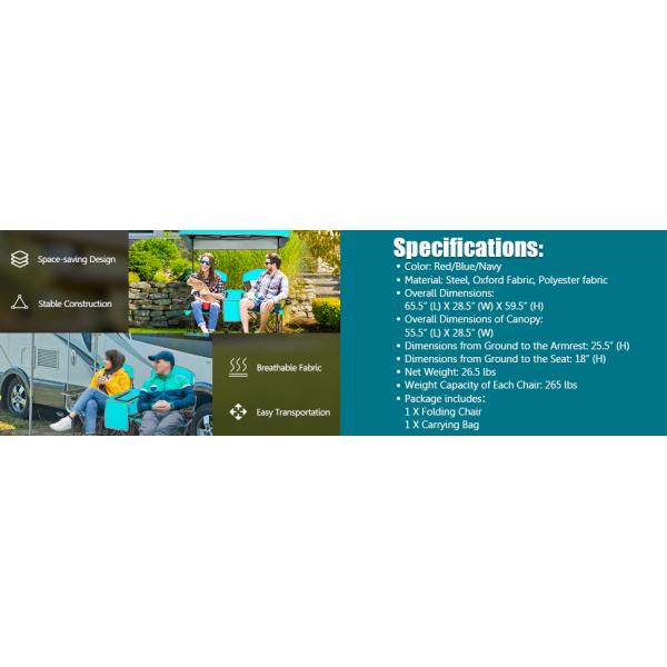 three color camping chair