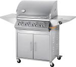 Factory price kitchen bbq easy grill slow 4 burners stainless steel protable gas