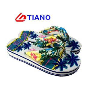 China Women Summer Fabric Upper Eva Foam Custom Flip Flops wholesale