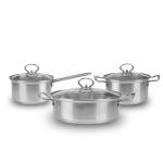 Customized 18cm 20cm 26cm Cookware Set Stainless Steel 201