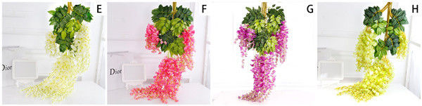 75cm 110cm Silk Green Plants Artificial Witseria Flower Hanging Ceiling