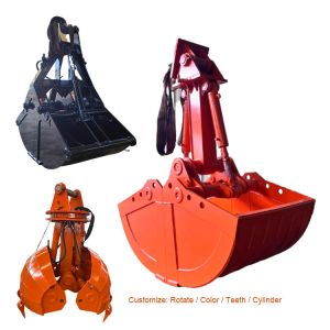 China Heavy Duty Excavator Clam Bucket , Clamshell Grab Bucket For Cat320 Pc200 on sale