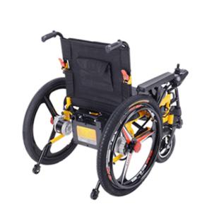 China Outdoor Electric Medical Transport Wheelchair 24V 12Ah Battery Folding wholesale