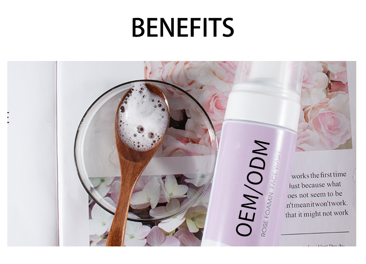Oil Control 120ML Foaming Facial Cleanser MSDS Rose Water Face Cleanser