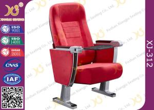 China ABS Folding Pad Auditorium Floor Mounted Chairs Die Casting Aluminum Alloy Legs wholesale