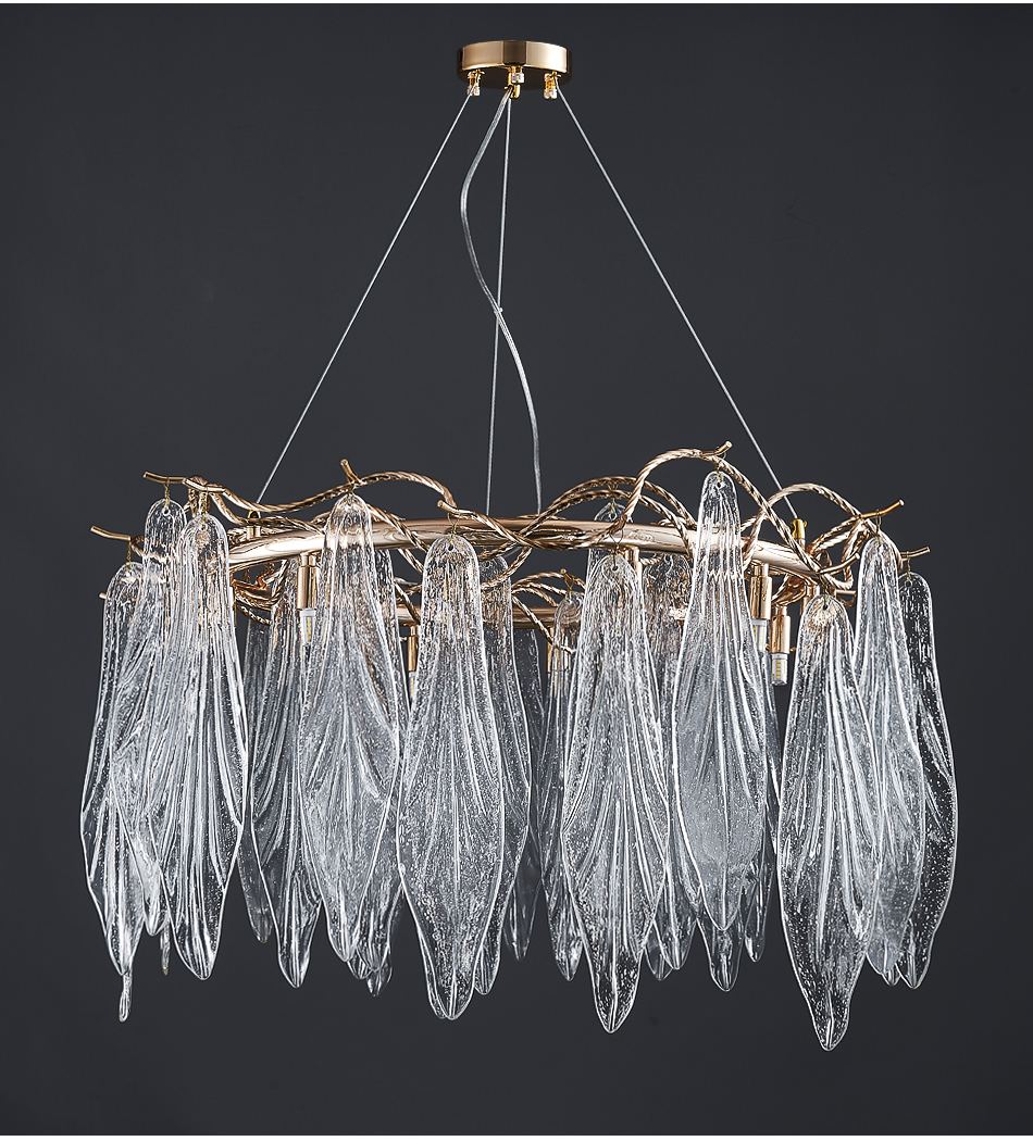 Modern Led Chandelier For Living Dining Room Creative Glass farmhouse light(WH-CY-211)