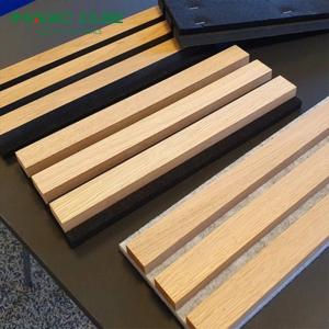 China Oak MDF Wood Polyester Felt Acoustic Wall Sound Insulation Panel with Melamine Finish wholesale