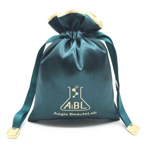 China OEM ODM Fabric Drawstring Gift Bags 100% Silk Drawstring Bag wholesale
