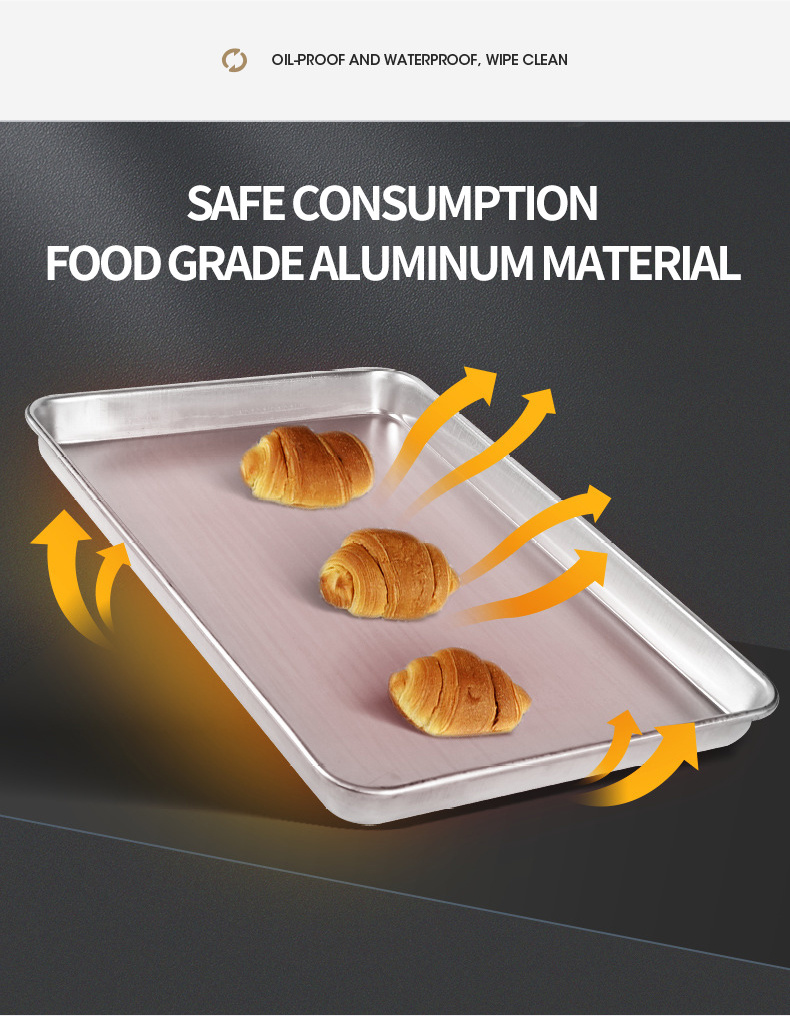Aluminum Alloy Baking Sheet Pan Tray with Non-Stick Coating Bakeware