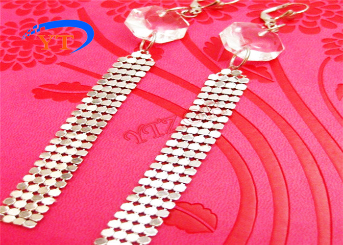 6mm Woven Metal Sequin Mesh Fabric 45*150cm For Table Cloth