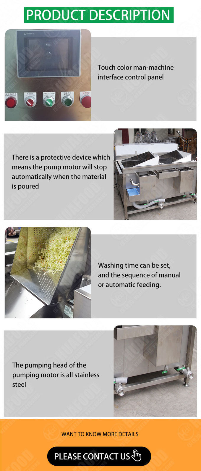 300KG Small Ultrasonic Washing Machine For Squash Turnip