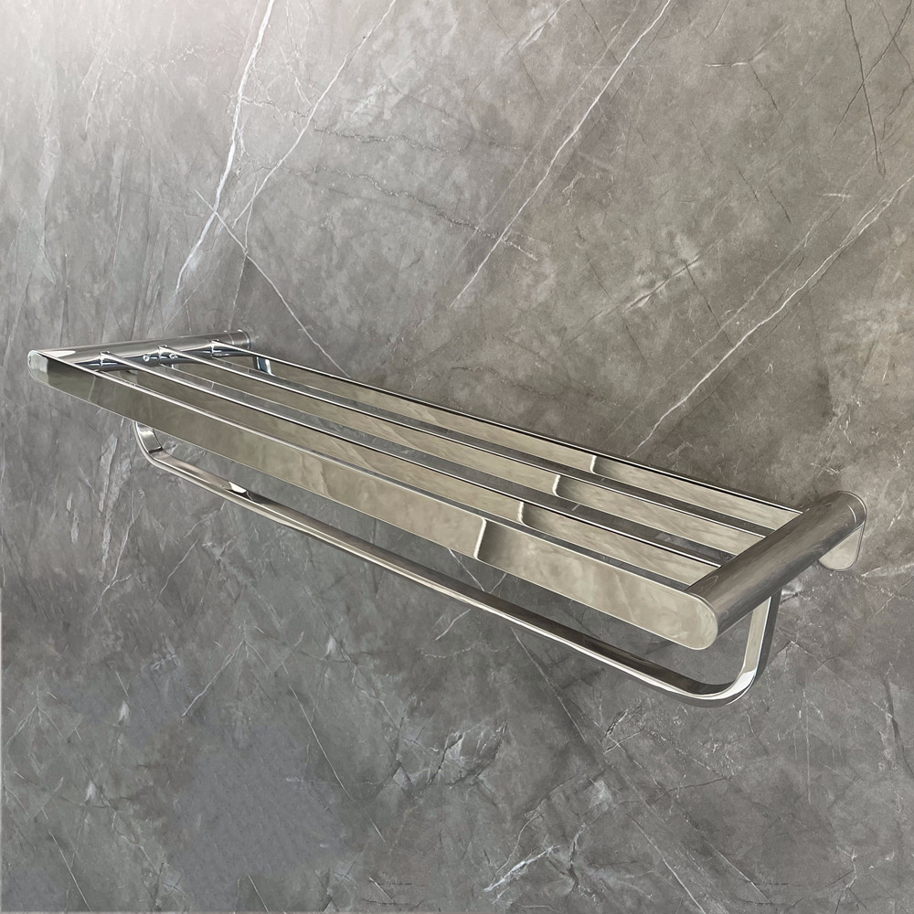 Multi Function Double Bathroom Towel Racks Hardware Custom Logo