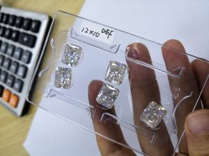 China Emerald Cut moissanite big sizes 12*10mm 7cts DEF Color wholesale