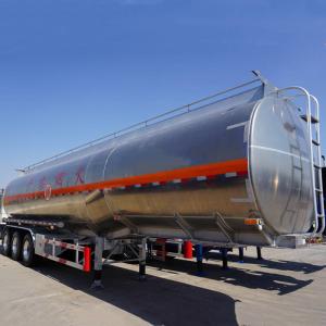 China Anti Corrosion Petroleum 3 Axle 46000L Aluminum Tanker Trailer wholesale