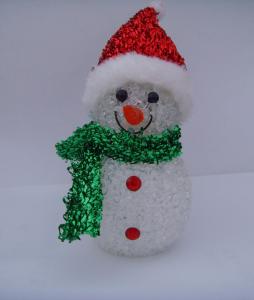 China Indoor Colorful Hat Snowman Christmas Lights LED White Body Eco Friendly, Non Toxic wholesale