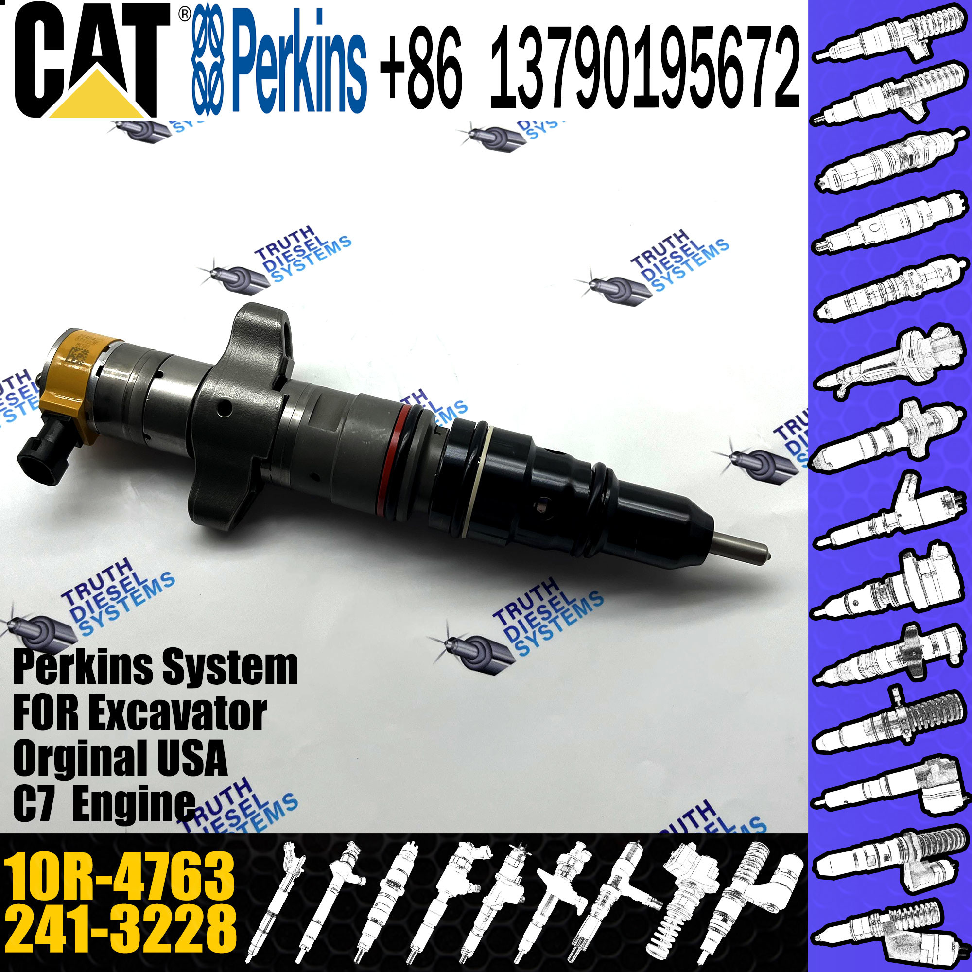 High Quality Common Rail Fuel Injector 241-3238 241-3228 for Engine C7