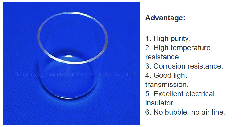 Powder Metallurgy Quartz Glass Crucible Low Thermal Conductivity Multi Function