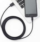 Black Straight USB Cable USB 2.0 A Male To Micro B 1m 2m 3m Length