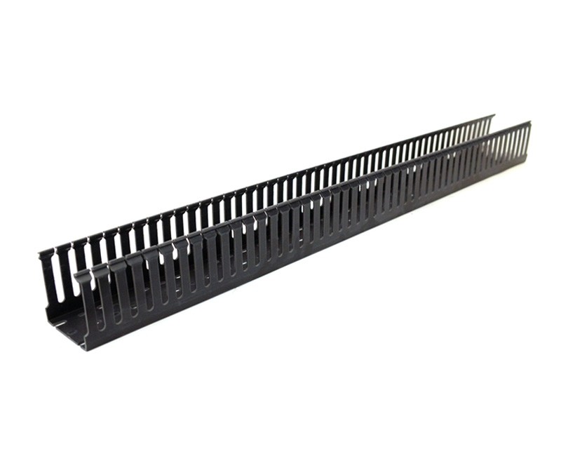 Vertical Rack Cable Management Panel Kit 1U Single Sided With Plastic Fingers