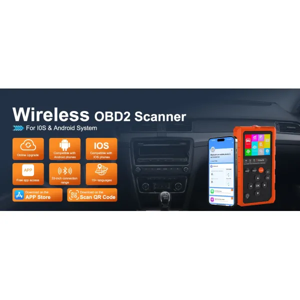 Xtruck 819 Handheld Automotive OBDII Diagnostic Scanner VIN Reading and Battery Status Monitoring Tool for Post-2000 Vehicles