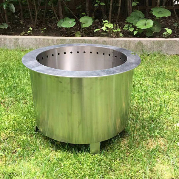 BBQ Outdoor Bonfire Portable Fire Pit , Double Wall 24 Inch Fire Pit