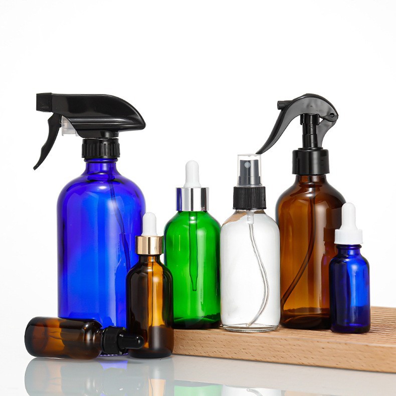 Childproof Tamper Cap Amber Glass Boston Bottle for Stock Empty Cosmetic Containers Customized Colors and Free Sample
