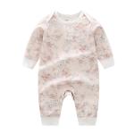 Stock Organic Cotton Baby Long Sleeve Romper Wholesale Newborn Baby Clothes