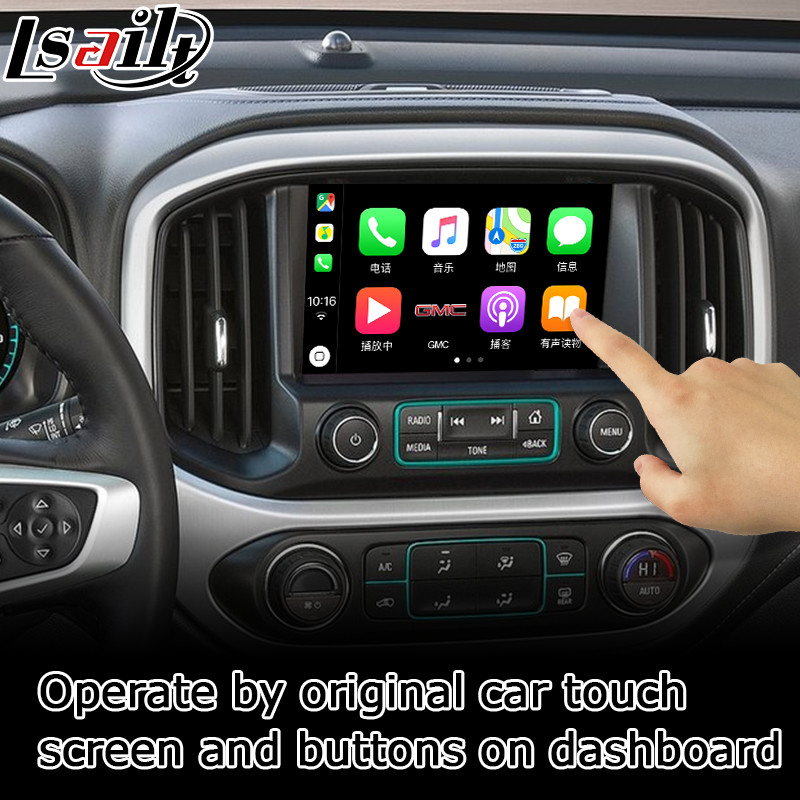 Carplay interface for GMC Canyon Chevrolet Colorado android auto youtube play video interaface by Lsailt Navihome