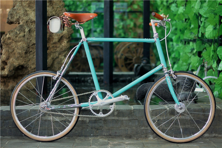 Caliper brake black Chrome steel mini small 20 size old style city bike for lady with Shimano 6 speed