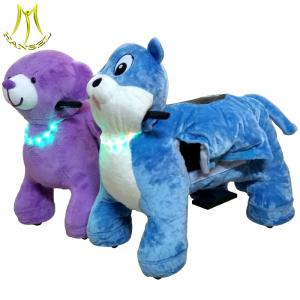 China Hansel plush light walking animal scooter and stuffed animals ride for mall with amusement kids animal scooter on sale