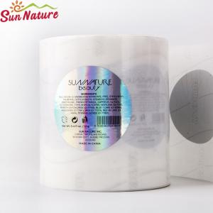 China 5.08cm Hologrphic Plastic Sticker For Bottle 2 Inch Round Sticker wholesale