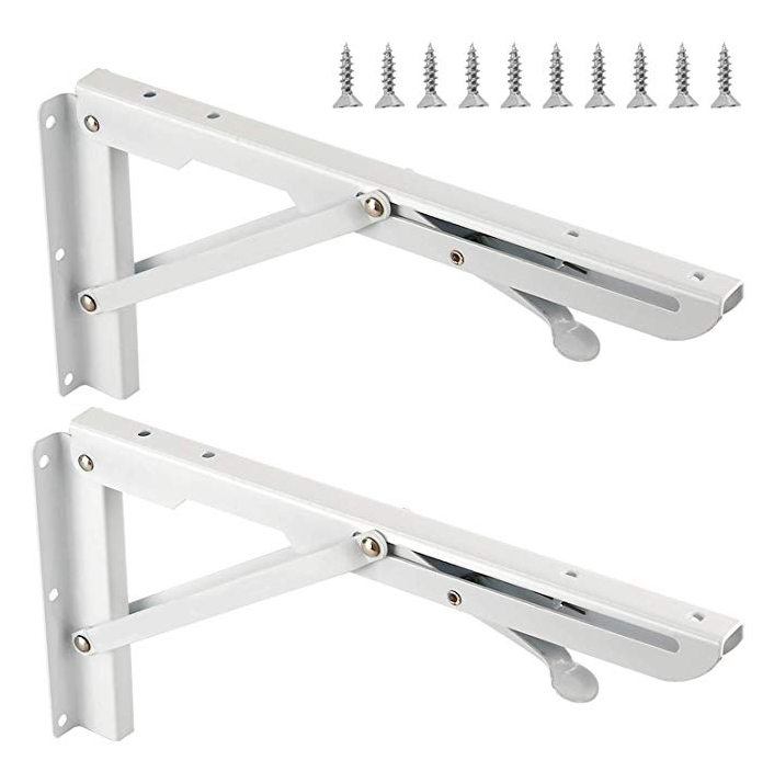 Custom Triangle Spring Folding Shelf Locking Hinge Bracket for Wall Mounting in Silver