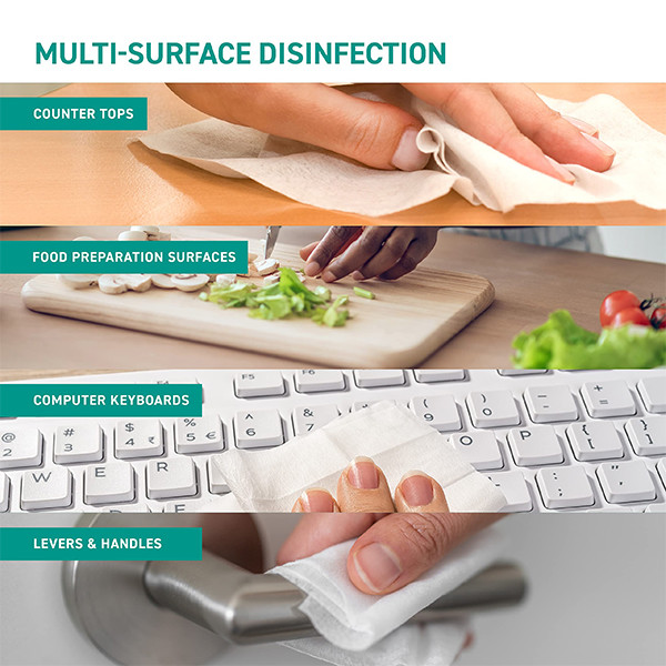 Customized 99.9% Sterilization Disinfectant Wet Wipes 100% Plant Sourced Fibers