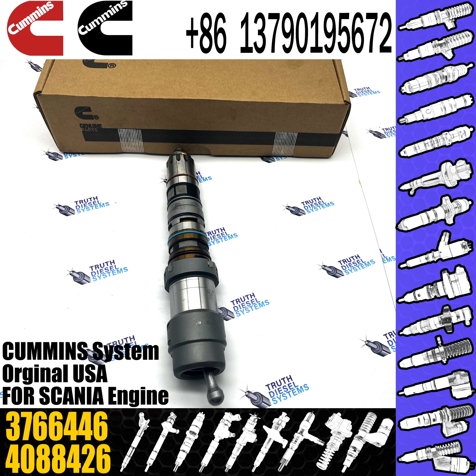 Diesel Engine Common Rail Fuel Injector 4087887 4010163 3766446 4326781