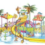 Water Park Equipments, Kids' Water Playground For 50 Riders 17.5 * 11 * 7m