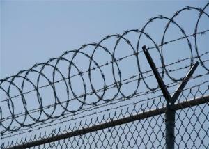 China BTC Barbed Tape Single Coil Galvanized Razor Wire Reinforced Concertinas wholesale