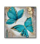 Butterfly Art Oil Paintings Colorful Animal Canvas Modern Style 80 X 80 Cm