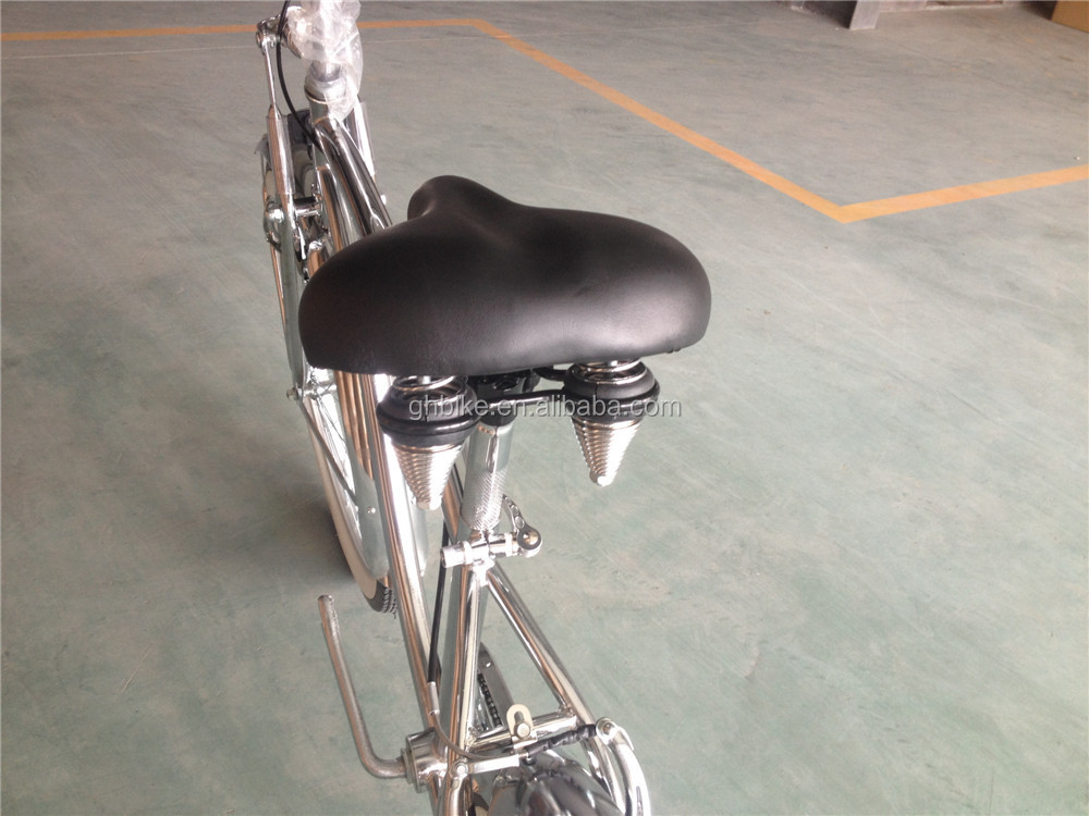 1.8m Length 160kg Load Capacity 26 Inch Chrome Single Speed Men's Beach Cruiser Bicycle