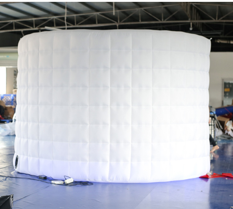 Spiral Photo Booth Enclosure Inflatable Photo Booth Backdrop Remote Controller Led