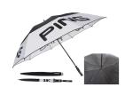 Mens Black White Windproof Golf Umbrellas Lightweight Fiberglass Frame