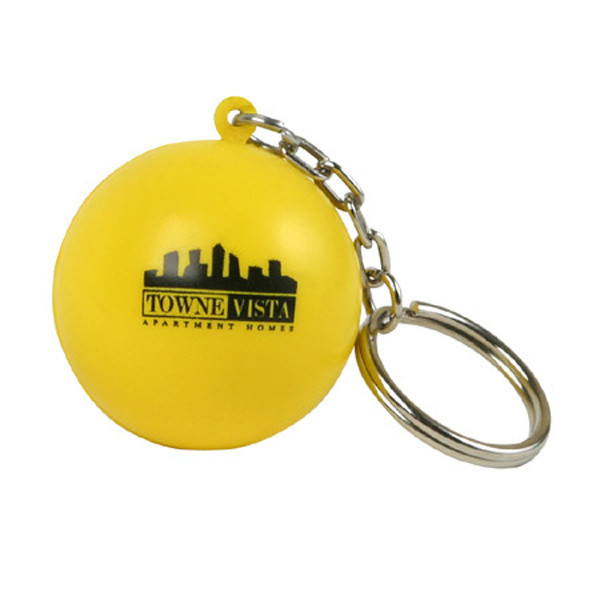 Custom Logo PU squishy Stress Ball Keychain PU Foam Basketball Football Soccer