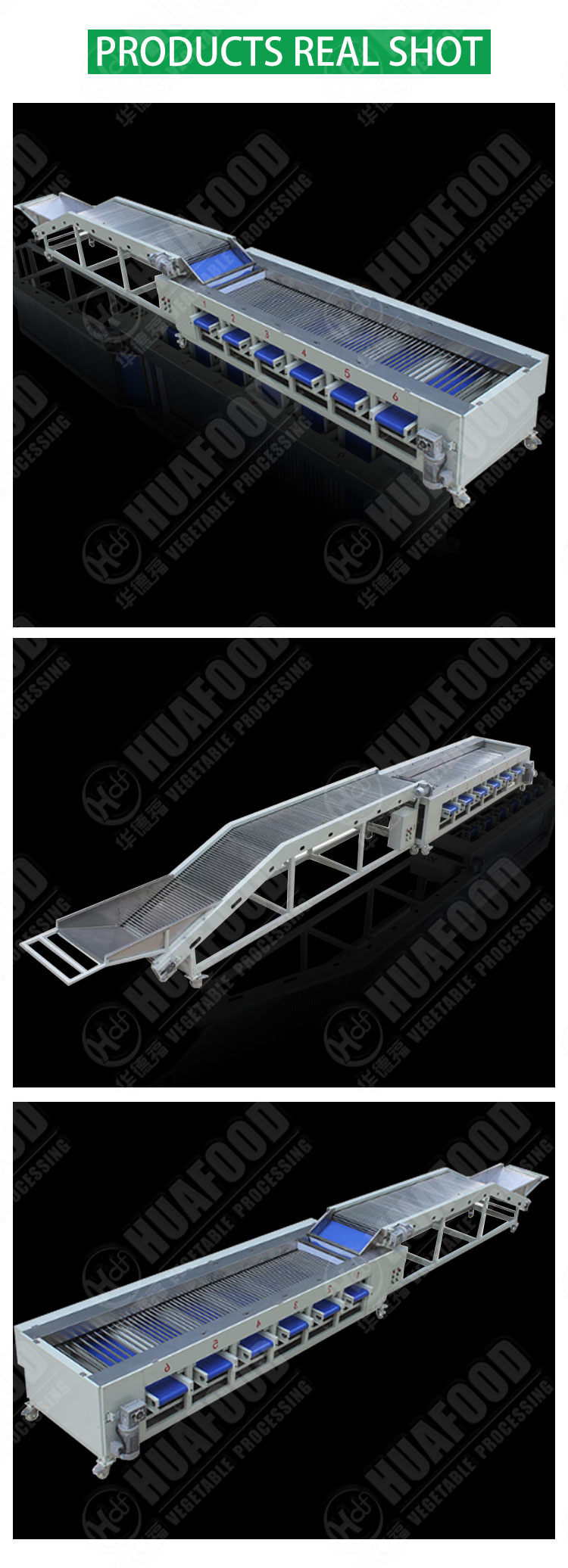 1.85KW Fruit Vegetable Processing Equipment Cucumber Carrot Sorting Machine