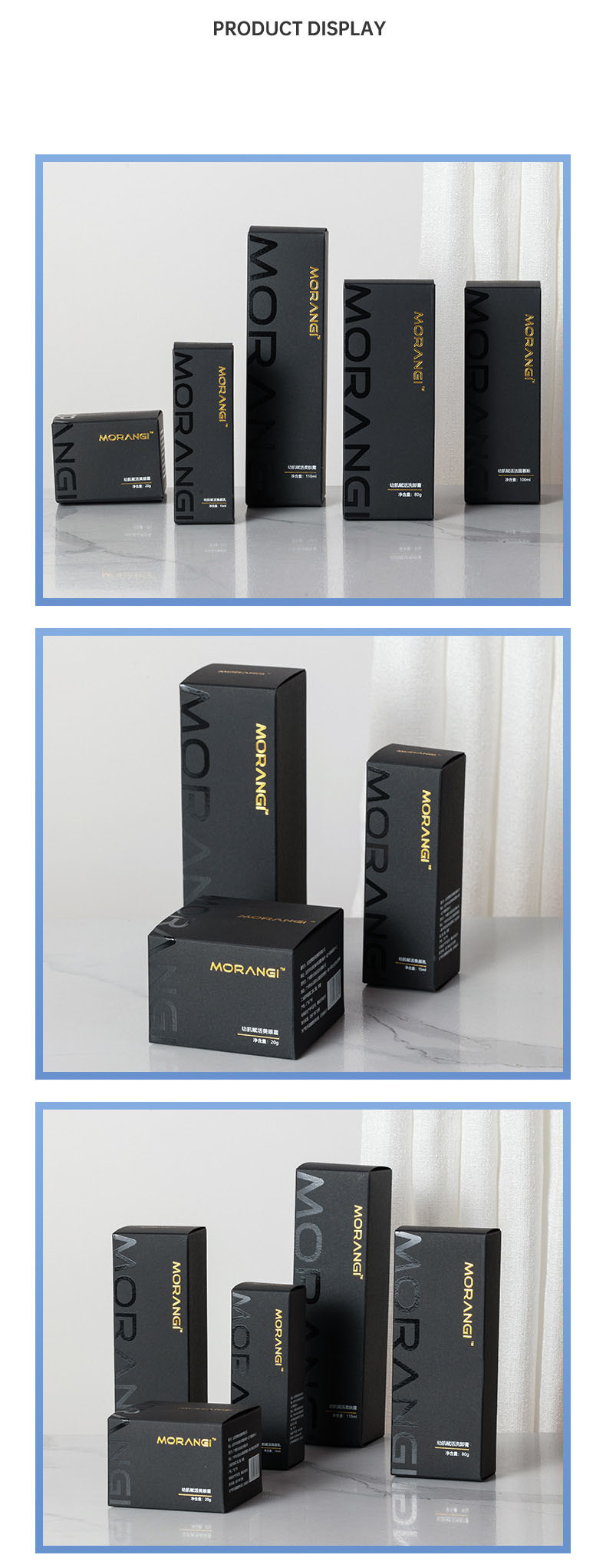 Personalized Perfume Essential Oil Packaging Boxes With Black Custom Design