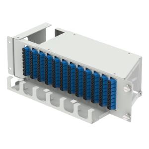 China 5 Time Gray 96cores 19 Inch Flip down Fiber Optic Patchpanel for Optical Equipment wholesale