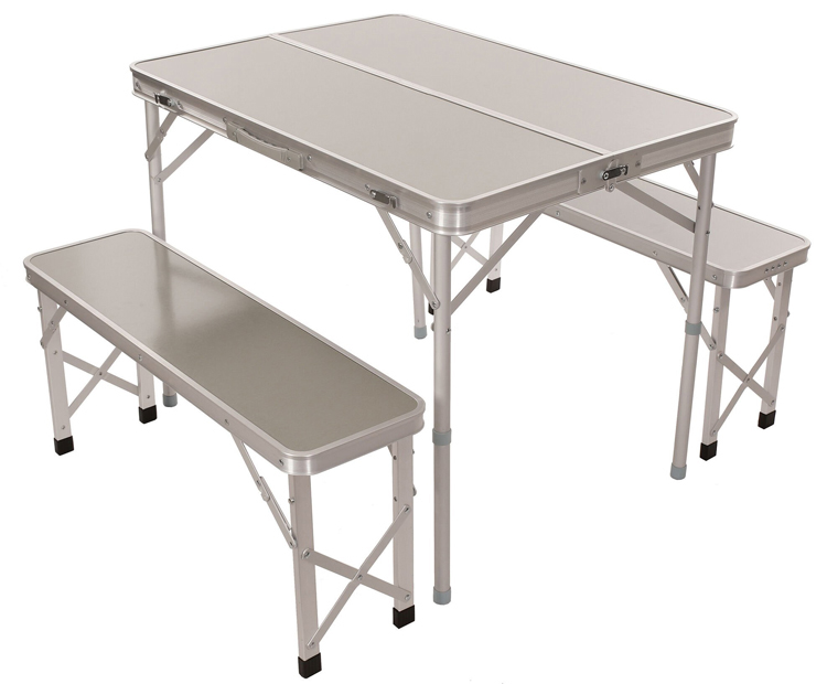 Folded Outdoor Garden Patio Portable Aluminum Camping Dinning Table and Chair Set for Barbecue Beach Picnic