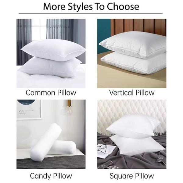Hotel Home Luxury White Microfiber Filling Bed Pillow