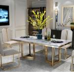Hot sale High Backrest Golden Stainless Steel Dining Chair Sofia Chair