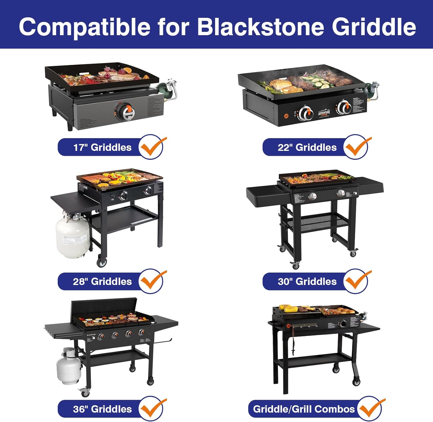 Cast Iron Grease Catcher Drip Pans Replacement Parts for Blackstone 28/36 Inch Griddle