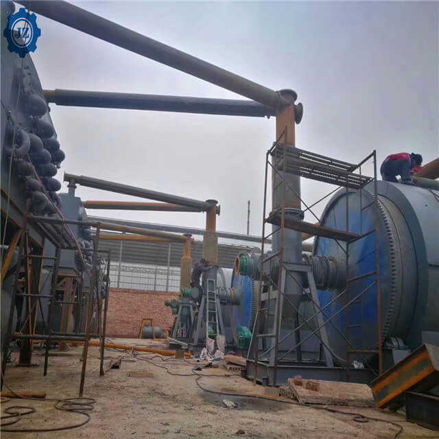 30tons Continuous PLC Automatic Control Waste Tyre/Plastic To Oil Furnace Unit